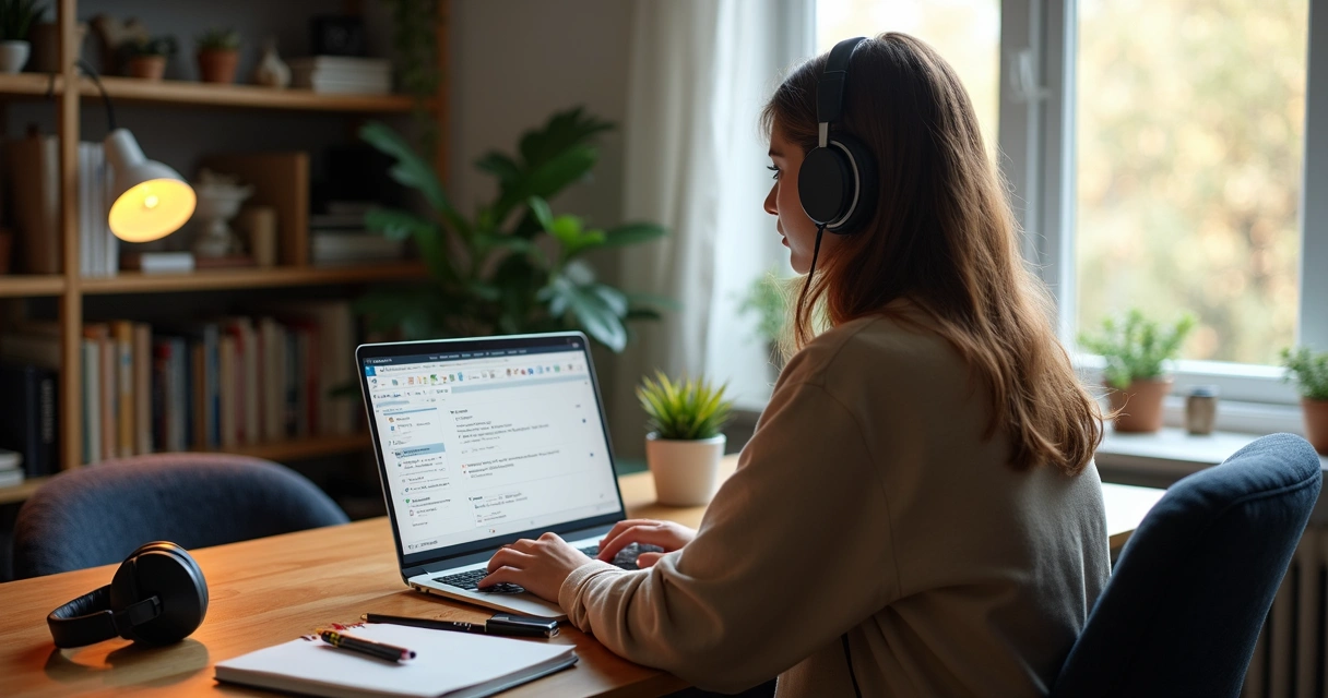 Pessoa trabalhando em serviços como freelancer online