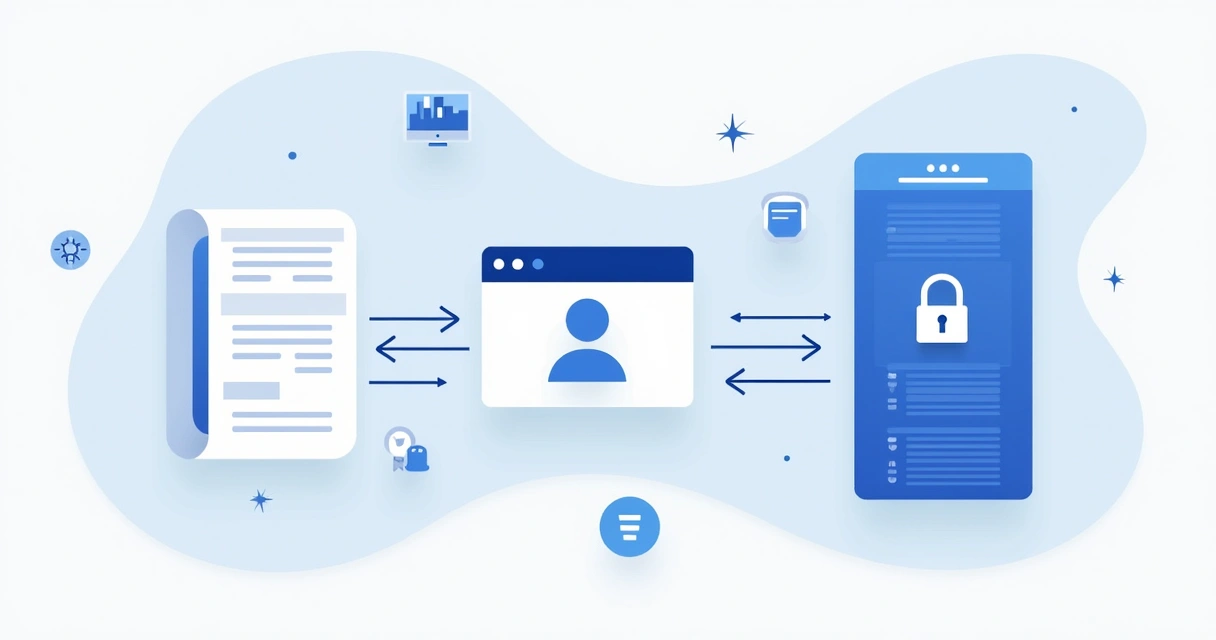 Gráfico ilustrando fluxo de dados entre navegador e servidor 