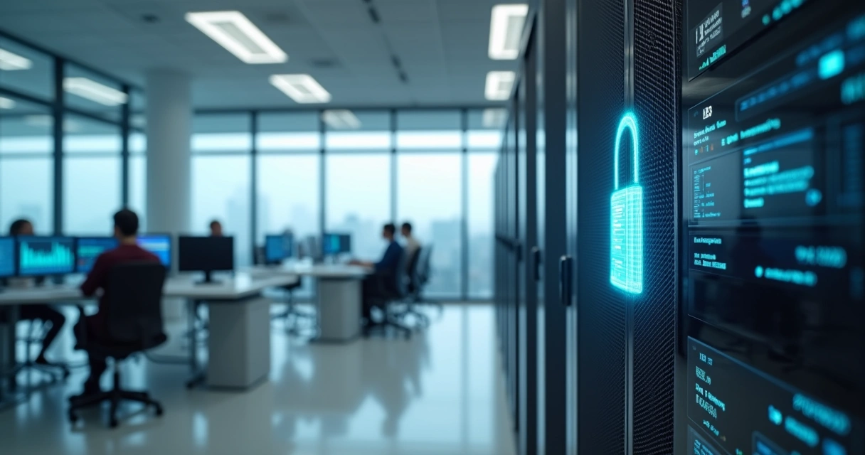 Servidor protegido por criptografia com cadeado digital 