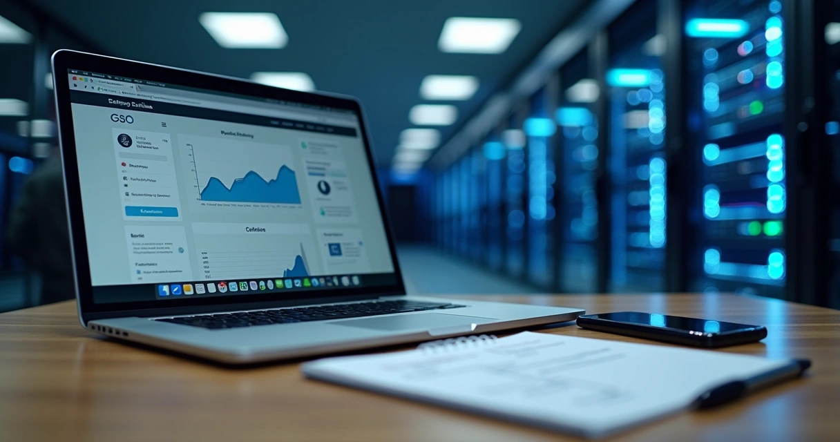 Profissional gerenciando site em servidor VPS na nuvem 