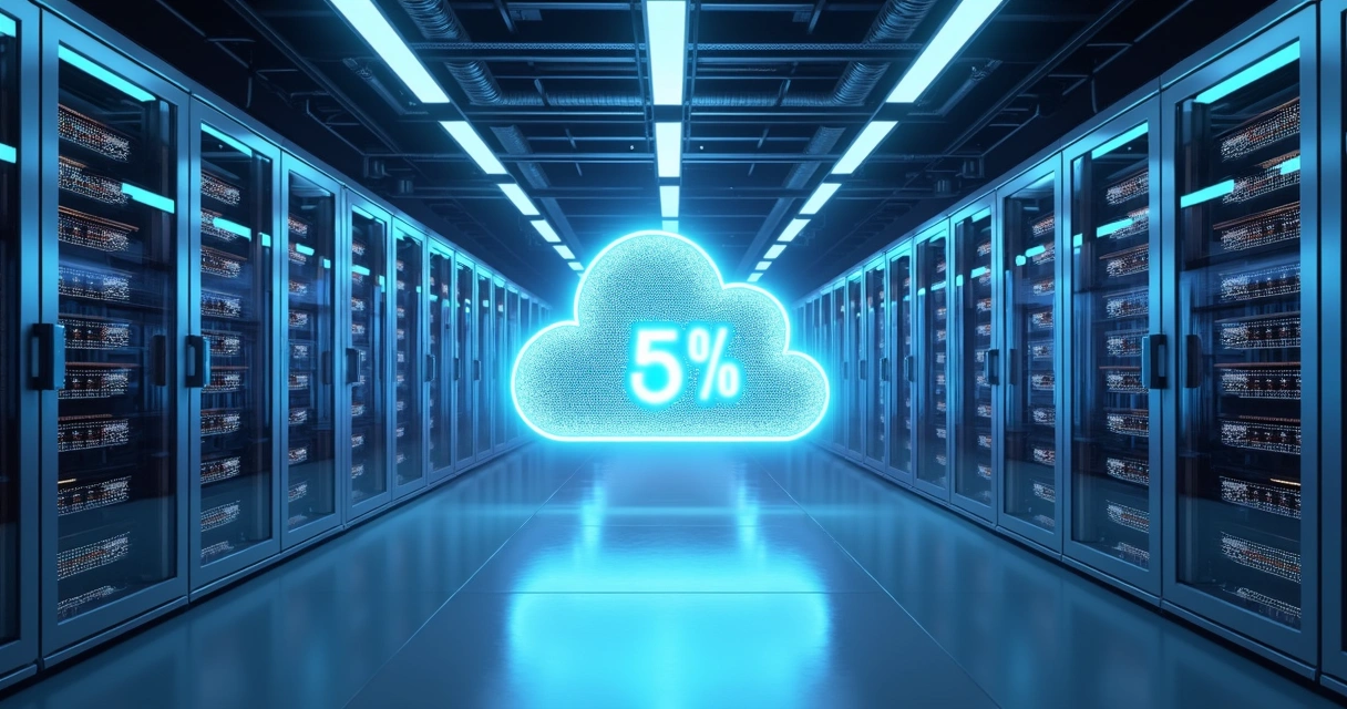 Servidores de cloud vazios em data center virtual 