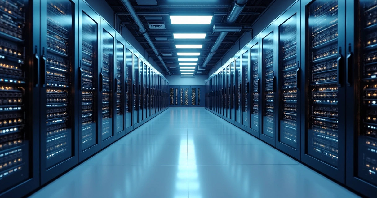 Servidores de backup organizados em data center