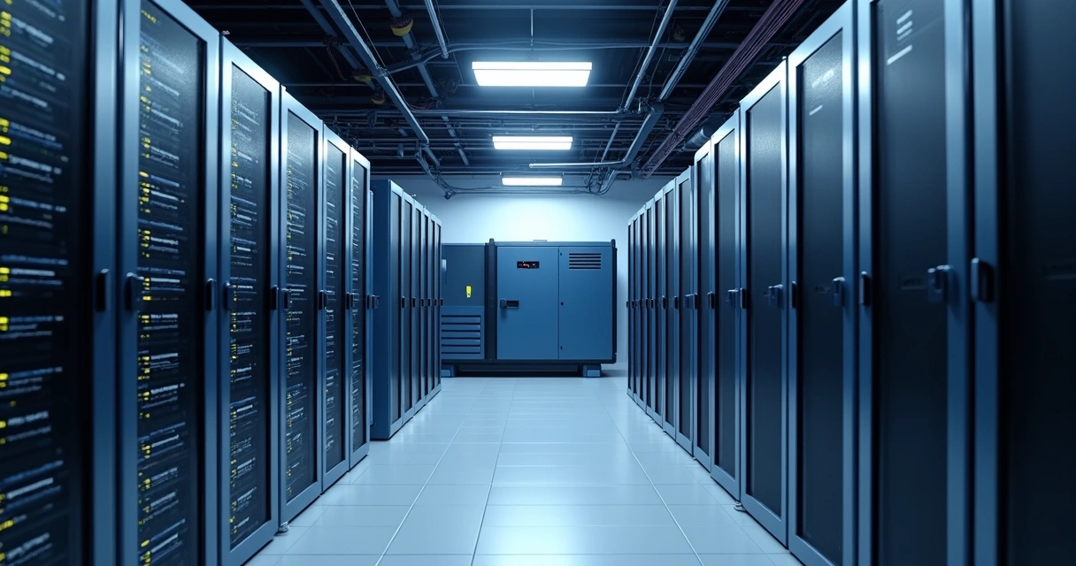 Equipamentos de TI com nobreaks e geradores de energia