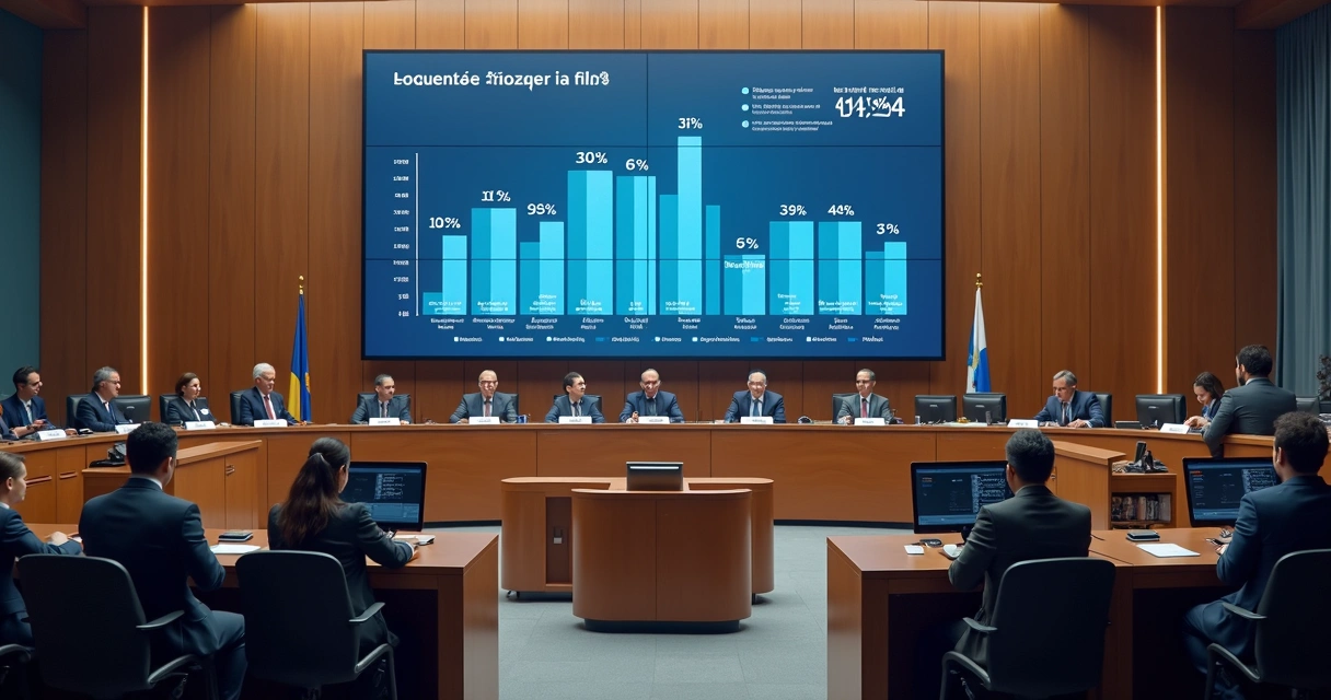 Sessão legislativa com painel digital e participação cidadã online