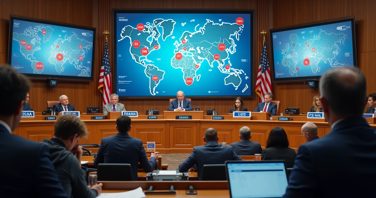 Sessão legislativa transmitida com painel digital 