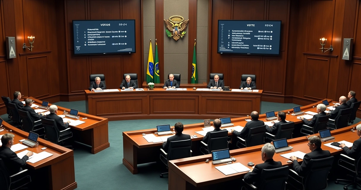 Ministros do STF em sessão de julgamento virtual 
