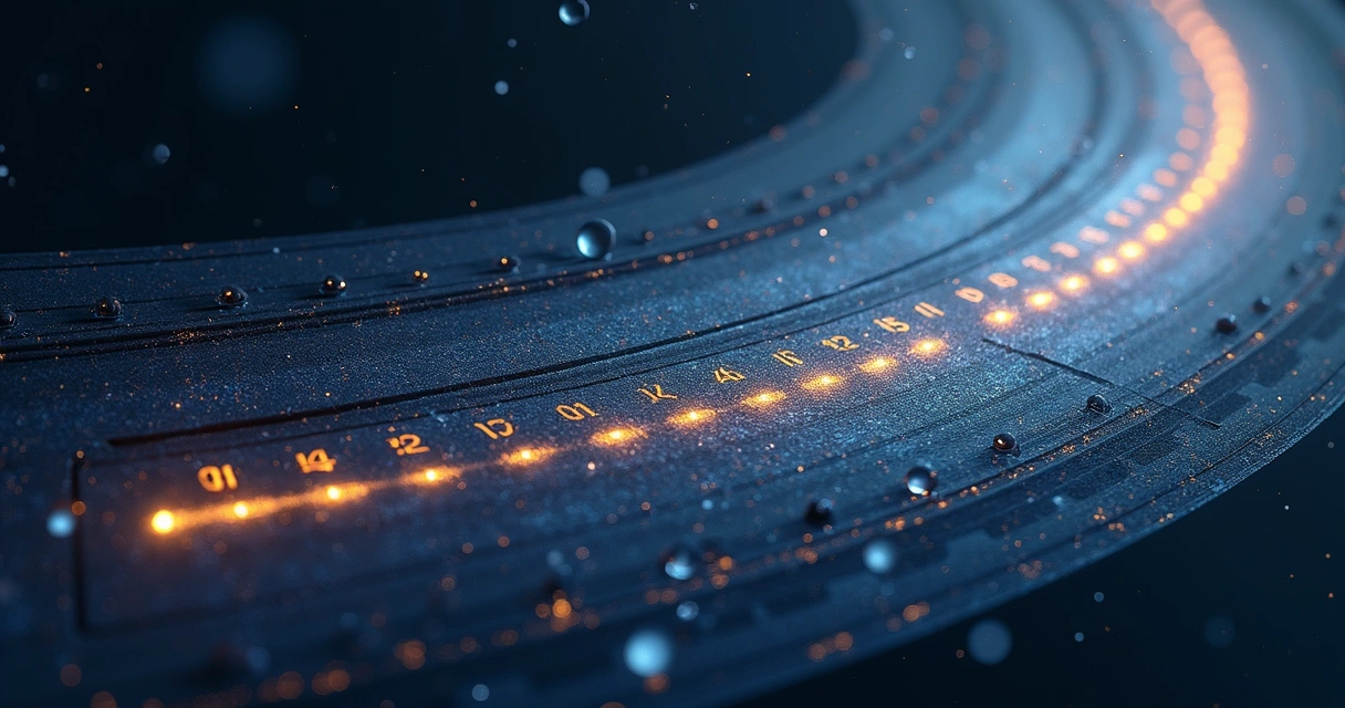 Fluxo ilustrativo do tempo atravessando diferentes ciclos do universo 