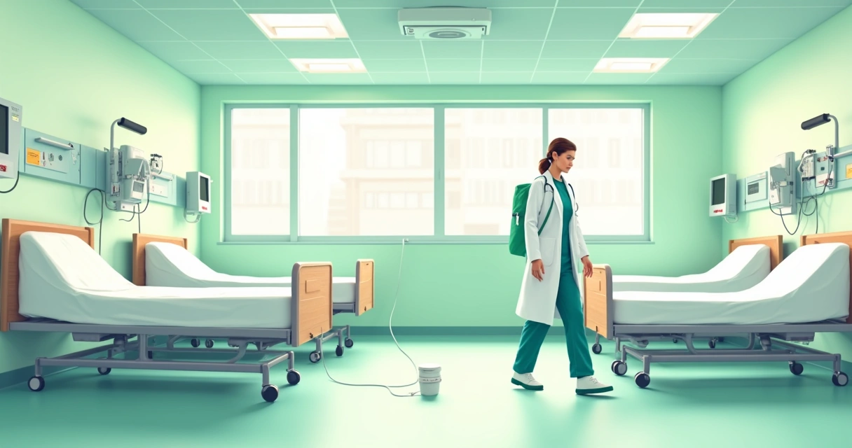 Setor de internação hospitalar após dedetização 