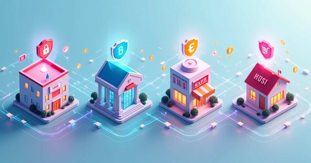 Representação de diferentes setores protegidos por automação DLP 