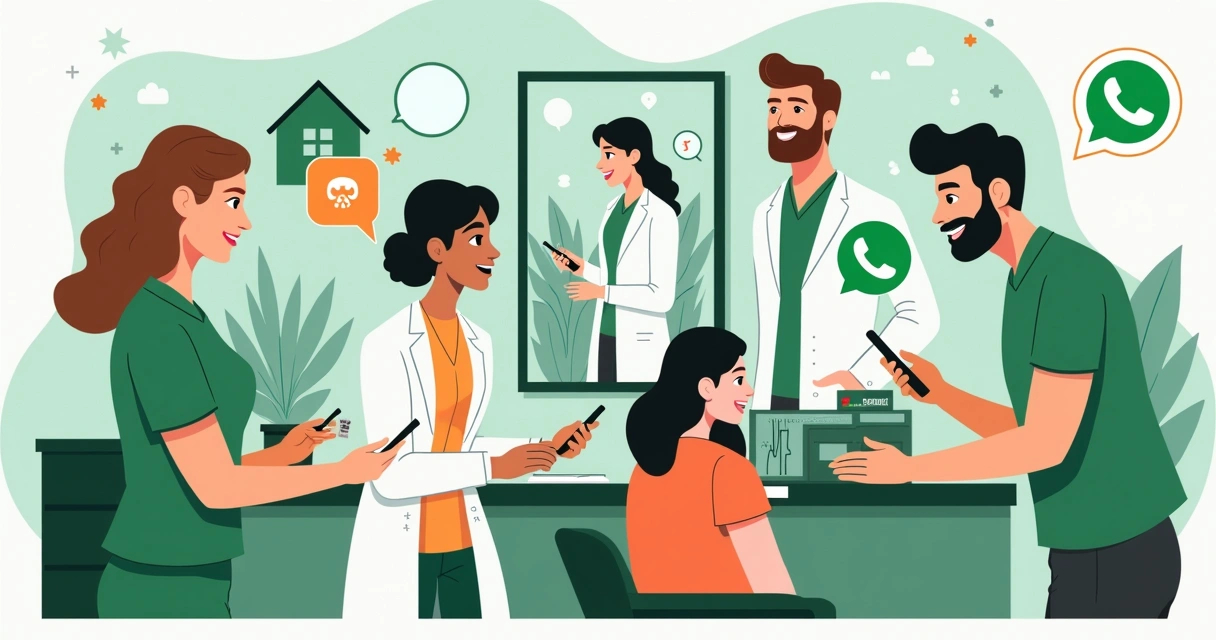 Representação gráfica dos setores profissionais que usam automação WhatsApp. 