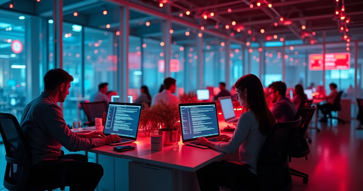 Equipes usando sistemas não autorizados em ambiente empresarial