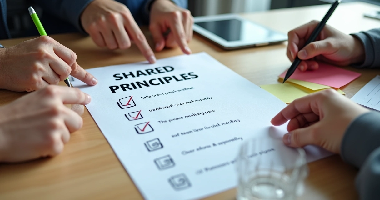 Checklist used in a group ethics discussion 