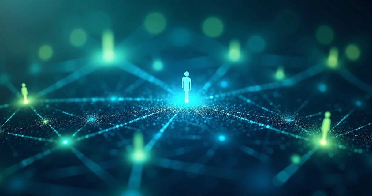 Símbolo visual de sistemas conectados formando redes e laços 