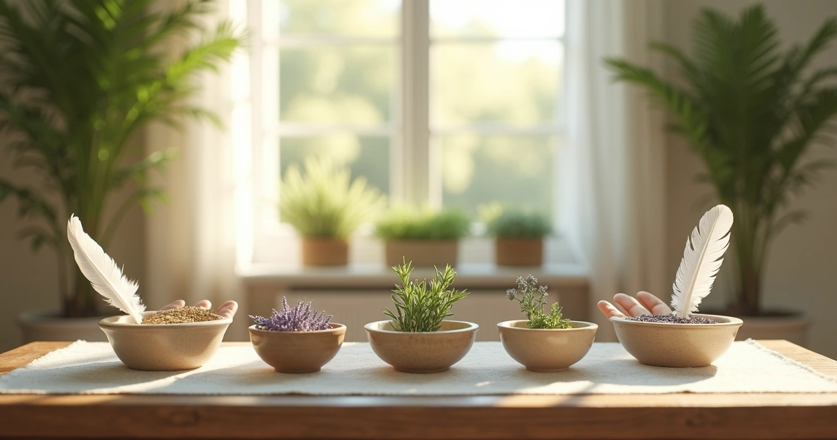 Símbolos de perdão e ervas de banho espiritual