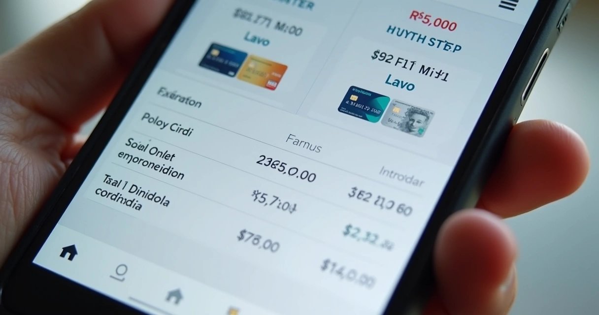 Celular exibe simulação de rendimento de R$ 5.000 aplicada em conta digital e CDB 