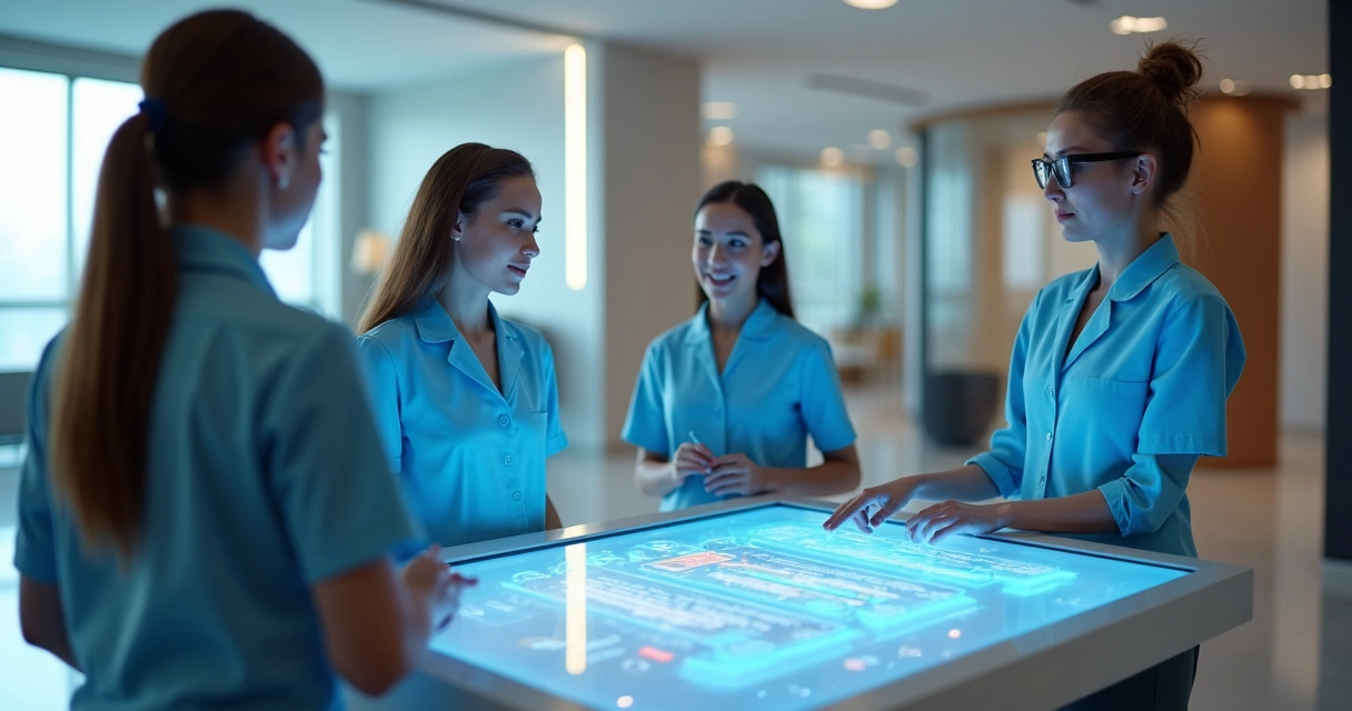 Simulação de atendimento inteligente hotel 2026 com equipe e IA 