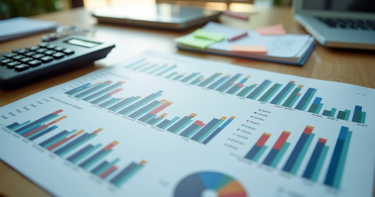 Simulação de cenários em painel de precificação com diferentes gráficos comparativos 