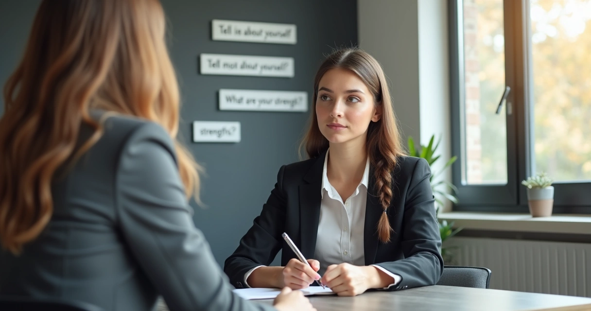 Pessoa simulando uma entrevista de emprego em inglês
