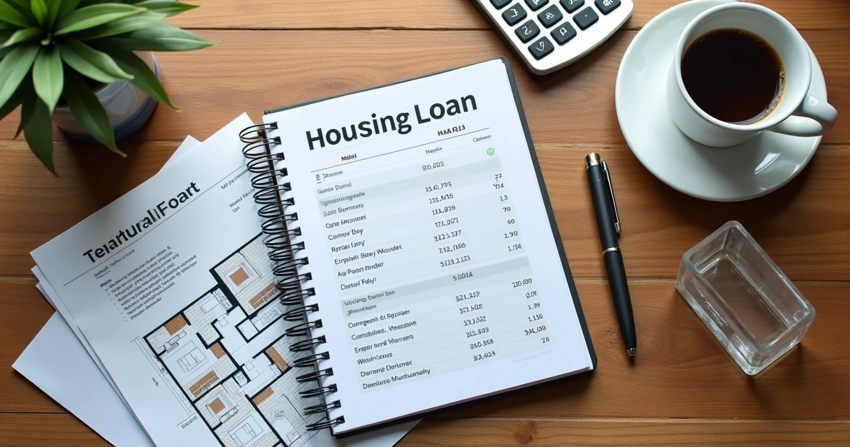 Pessoa analisando simulação de financiamento de imóvel em notebook 