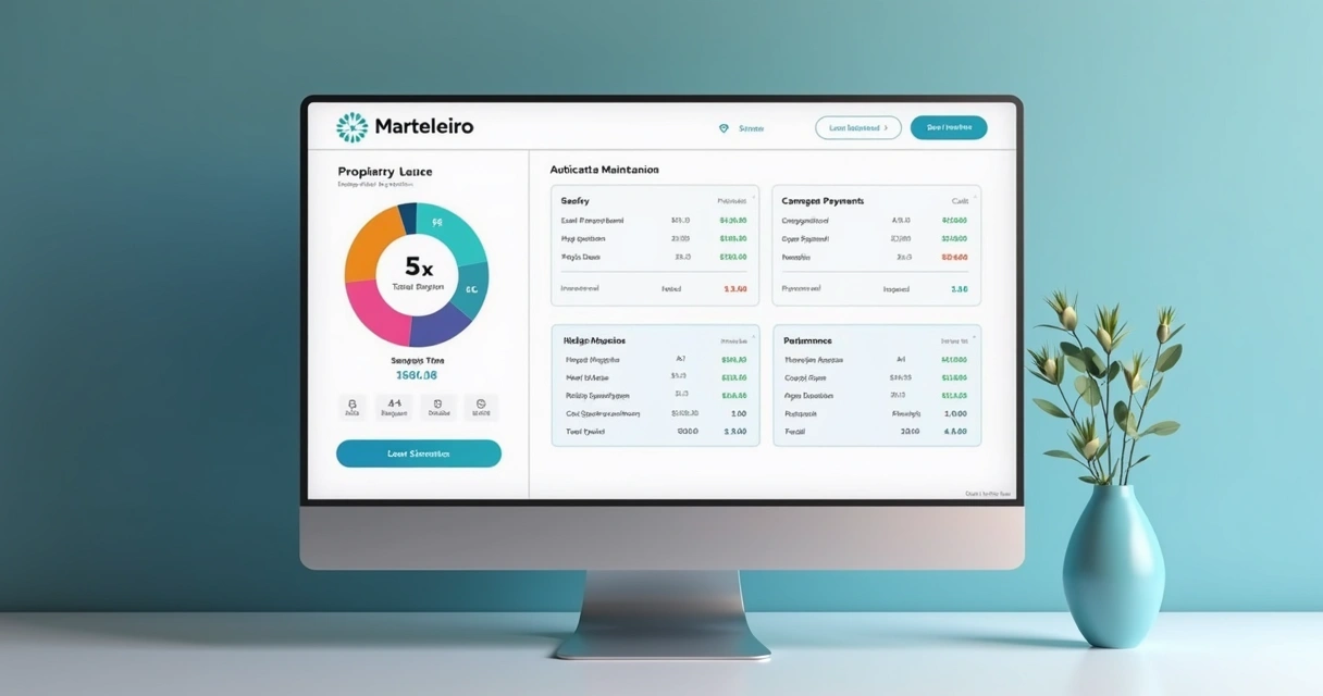 Tela ilustrativa de uma calculadora de parcelas em plataforma Marteleiro