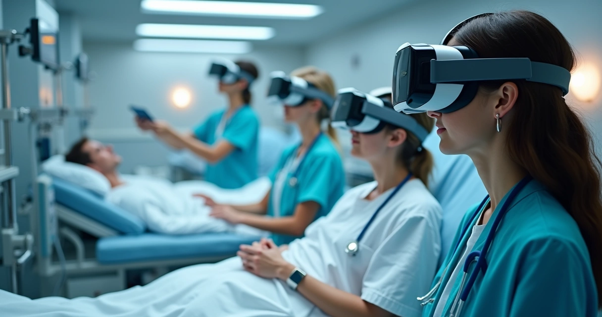 Simulação médica virtual de emergência em hospital 