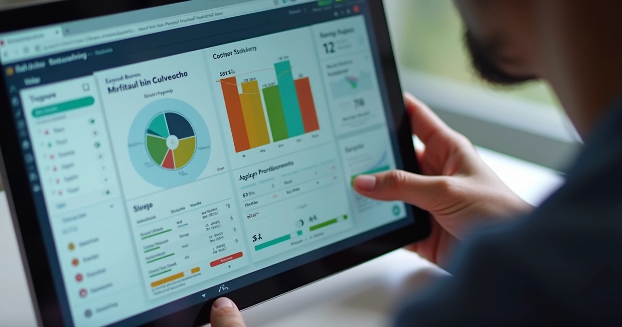 Simulação de rentabilidade de imóvel de leilão com gráficos coloridos e itens de custo listados na tela 