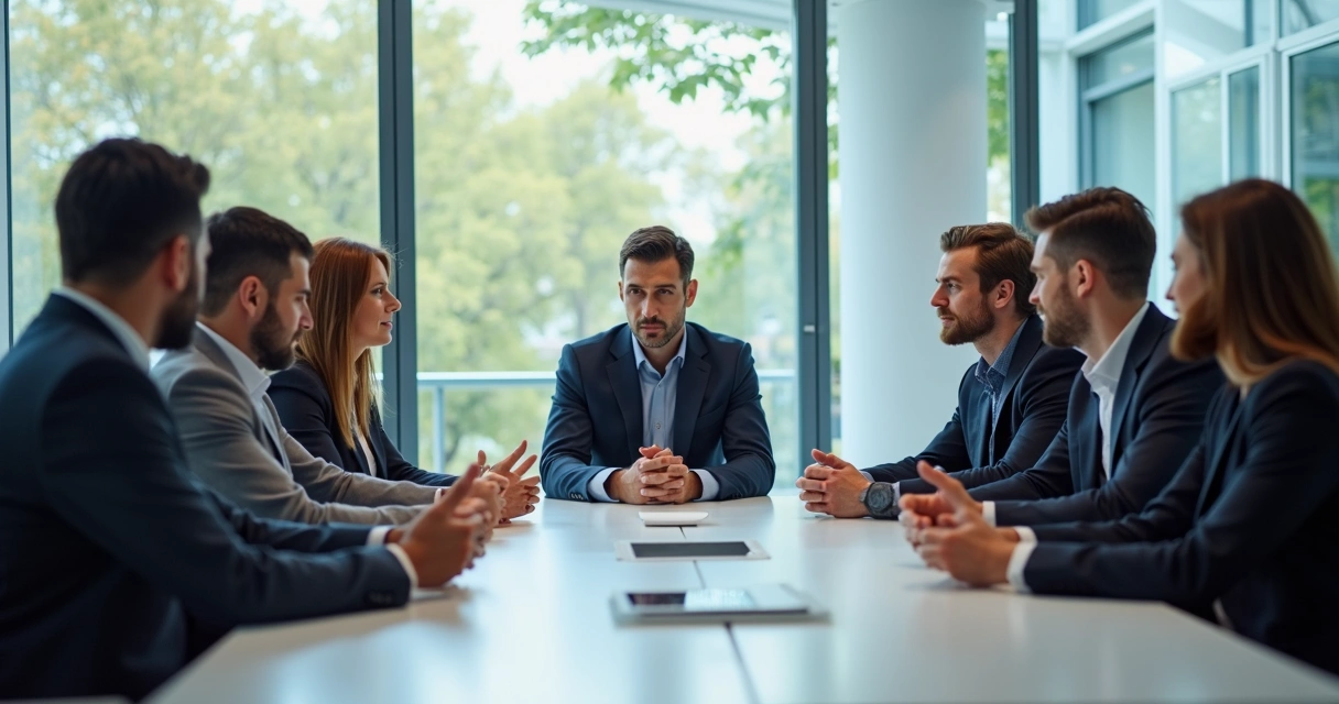 Equipe comercial realizando simulação de vendas com troca de papéis e feedback instantâneo 