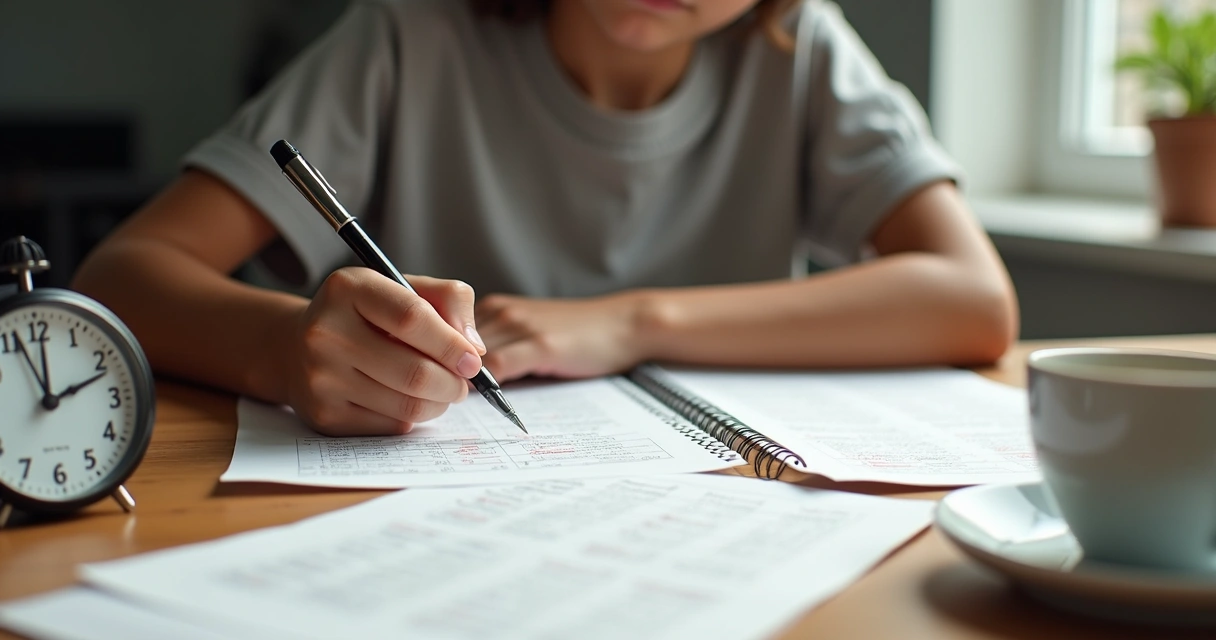 Aluno sozinho resolvendo simulado do ENEM de inglês 