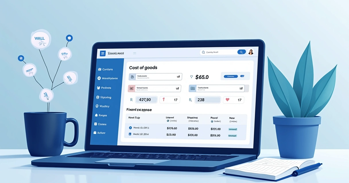 Simulação de cálculo de custos em plataforma digital marketplace