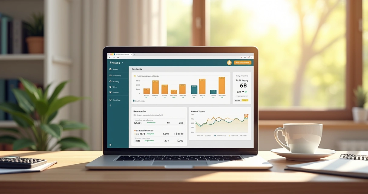 Simulador de financiamento imobiliário exibindo tela com cálculos 
