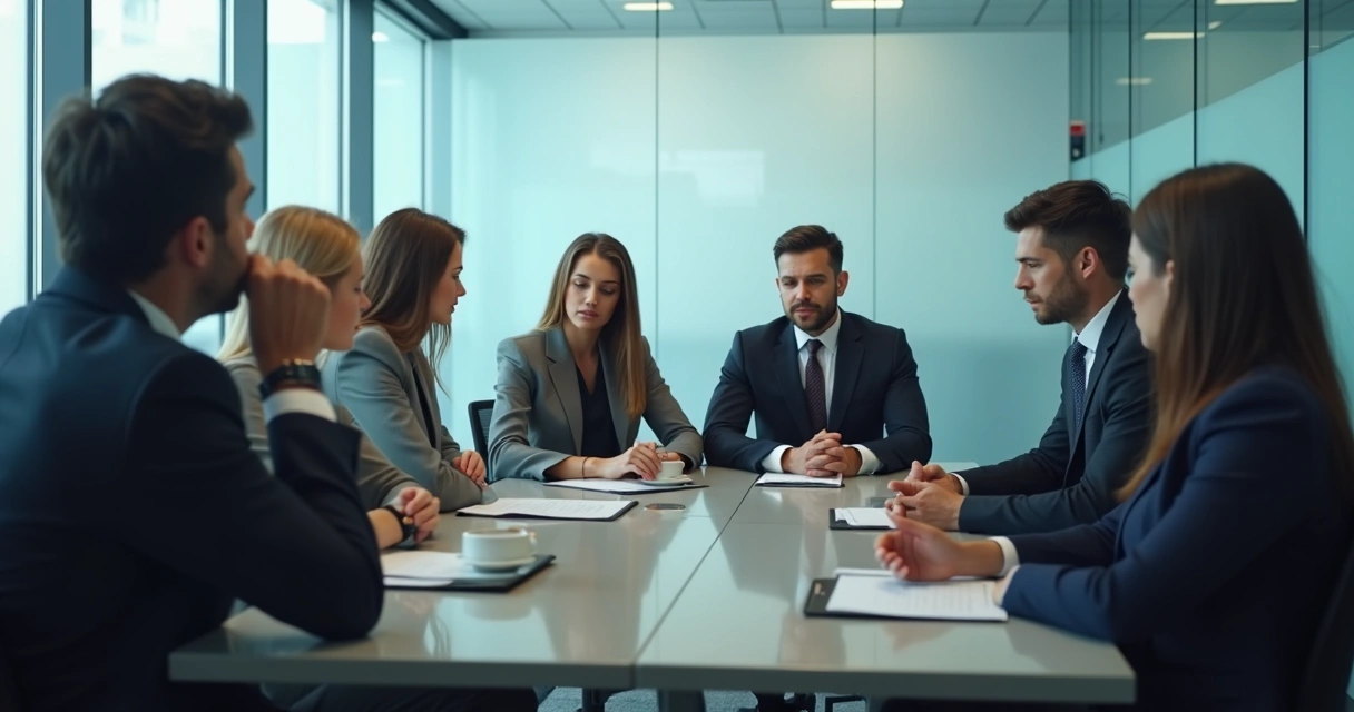 Grupo em sala com uma pessoa isolada da conversa