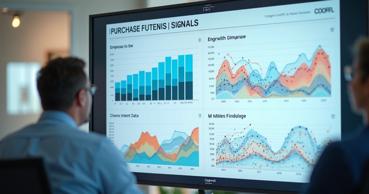 Multiplos gráficos indicando sinais de intenção de compra em janelas conectadas 