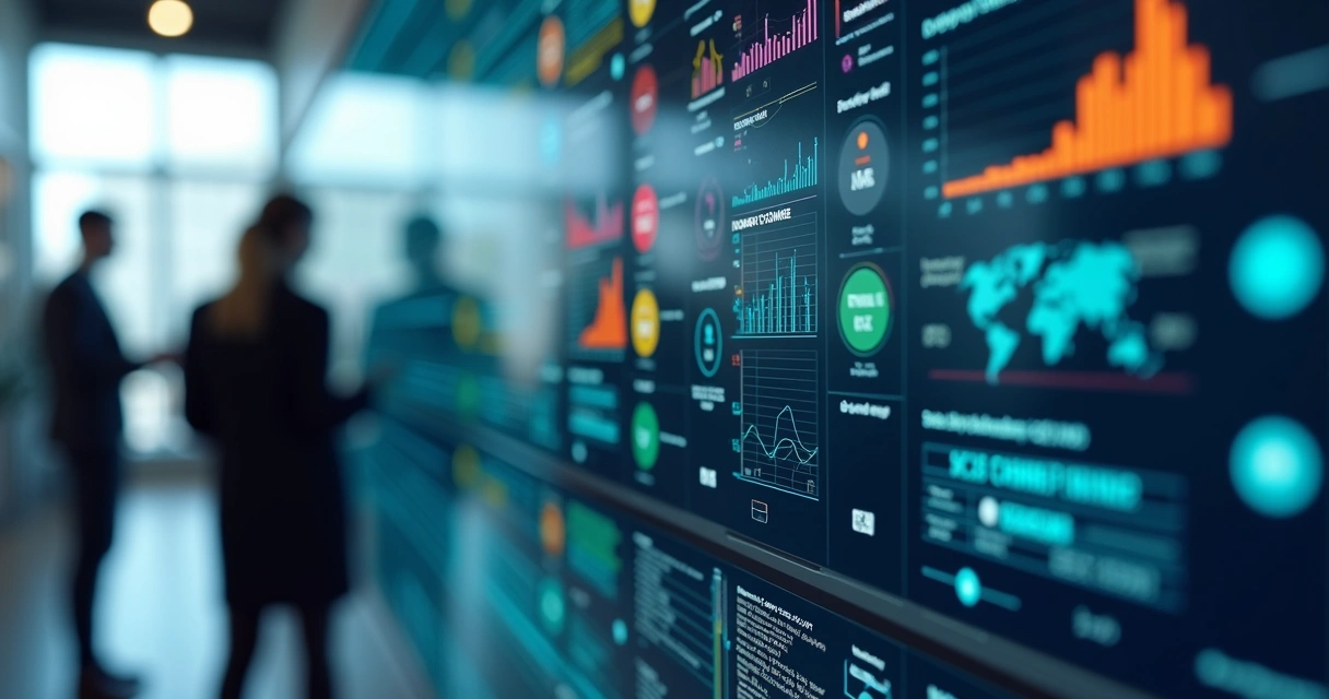 Painel digital destacando sinais de intenção em leads analisados 