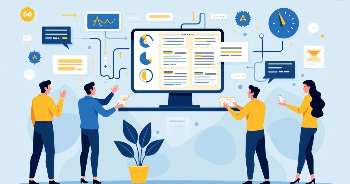 Interface com sinais de intenção e dados conectando leads ao time de inside sales 