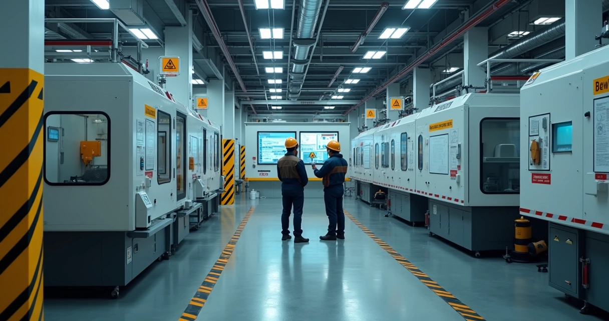 Sinalização de risco aplicada em setor industrial automatizado 