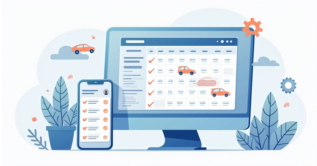 Tela do sistema de agendamento online em computador e celular