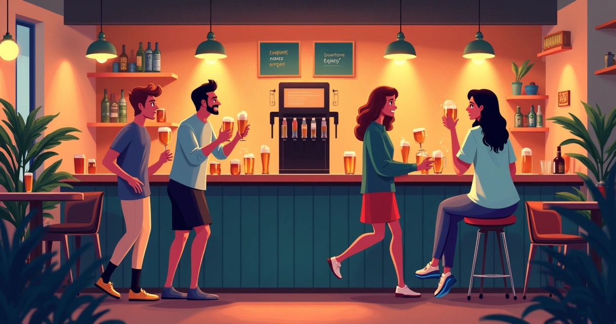 sistema de autosserviço de chopp