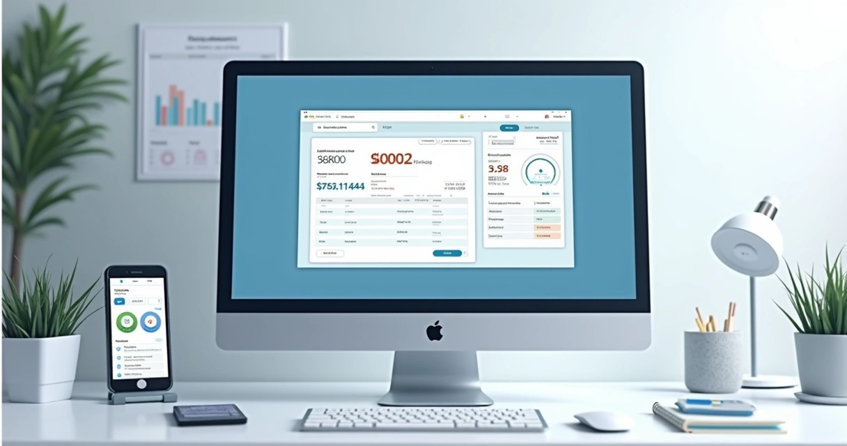 Sistema digital de emissão de nota fiscal ISS em tela de computador 