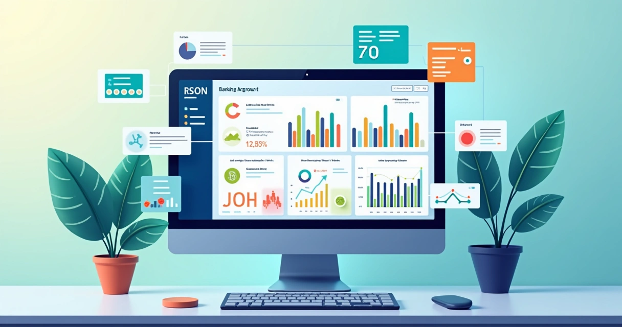 Painel de sistema ERP mostrando fluxo de caixa automatizado em detalhes