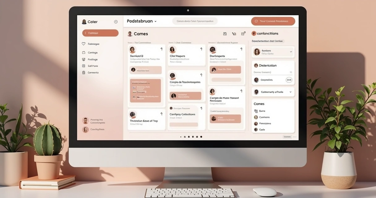 Tela de sistema de gestão de clientes em uma clínica de beleza 