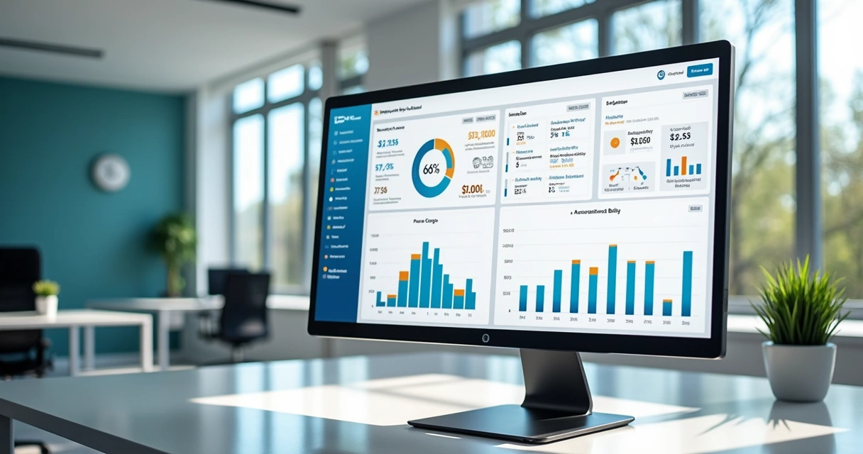 Painel digital de sistema de gestão escolar moderno. 
