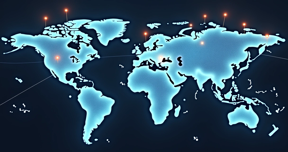 Rede conectando pessoas através de culturas e sistemas 