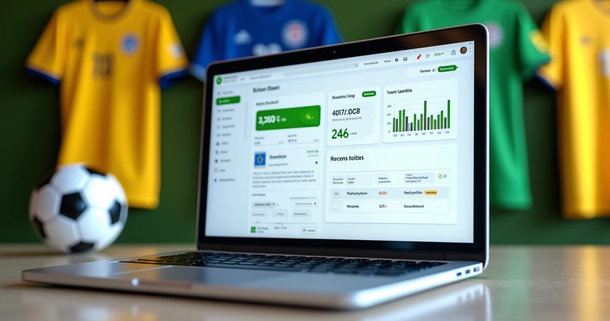 Tela de um sistema online de gerenciamento de escola de futebol 