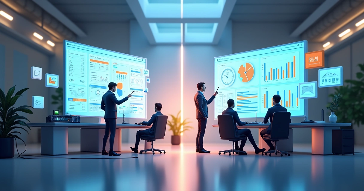 Comparação visual entre sistema próprio e consultoria na gestão logística 