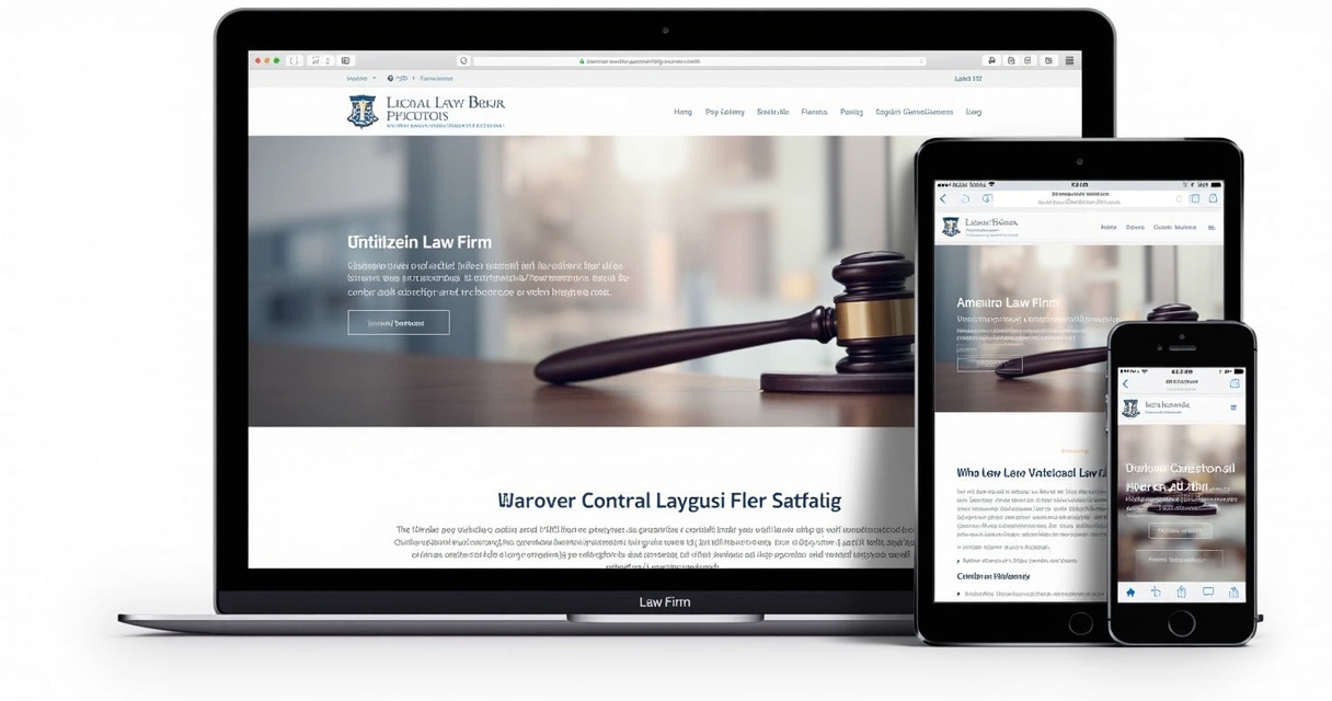 Site responsivo de escritório de advocacia em vários dispositivos 