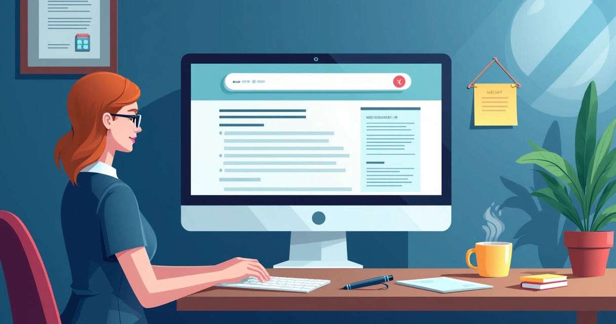 Página web de pesquisa por frases de homenagem em computador de escritório 