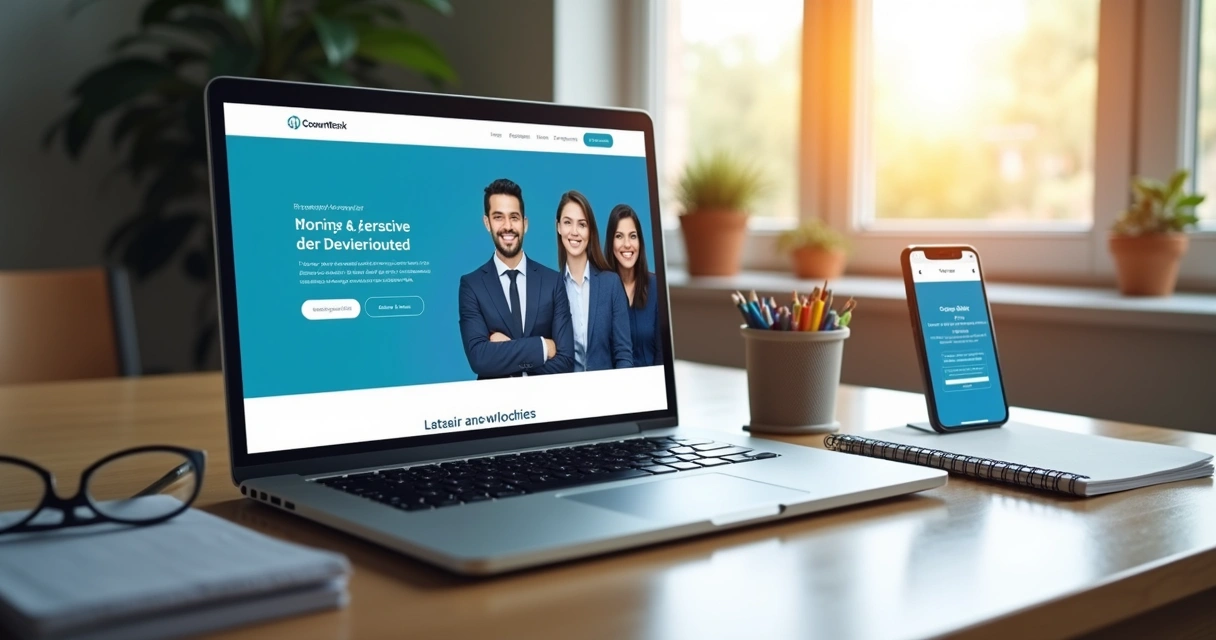 Mockup de site para escritório contábil 