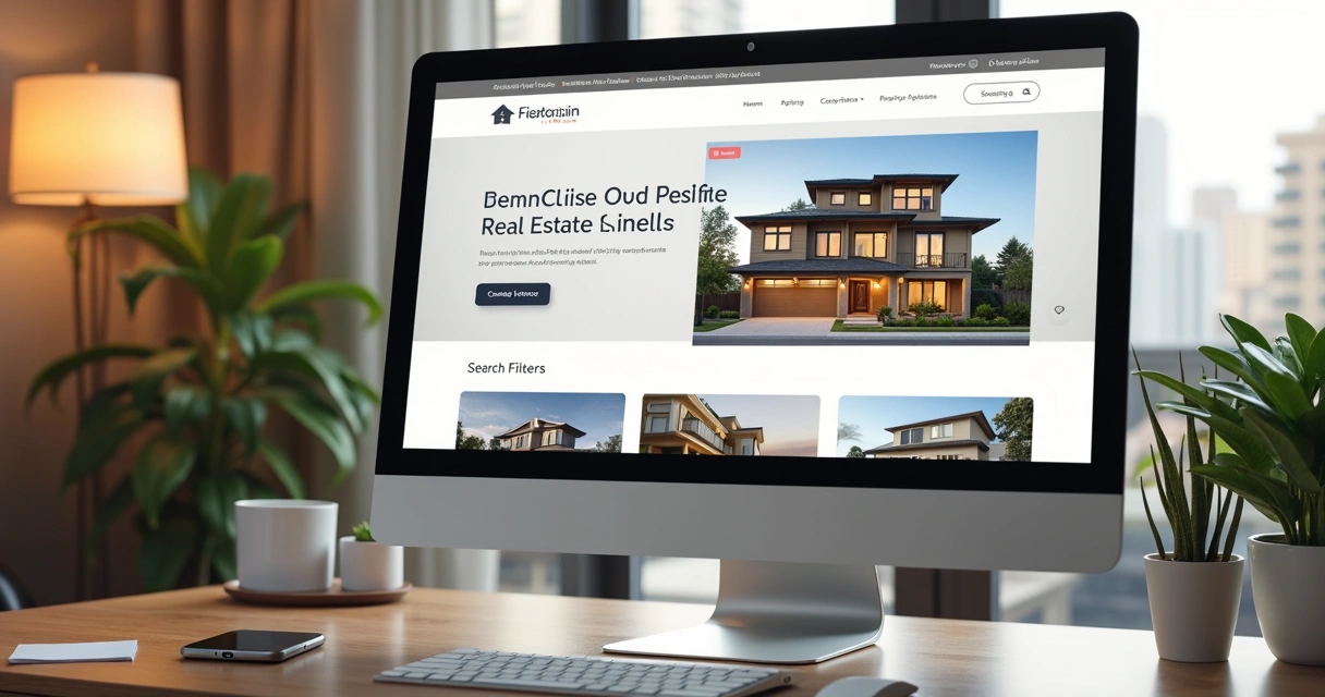 Site personalizado de corretor com vitrine de imóveis 