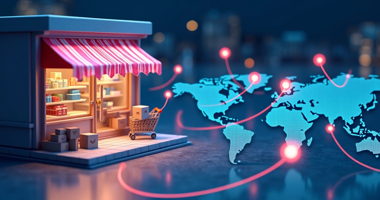 E-commerce com CDN mostrando entrega rápida de produtos digitais 
