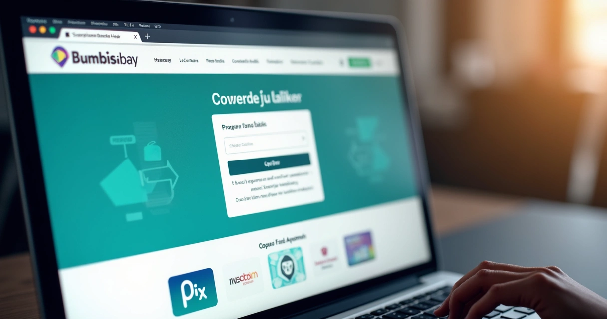 Página de site falso clonando banco com formulário de login e pix destacado 